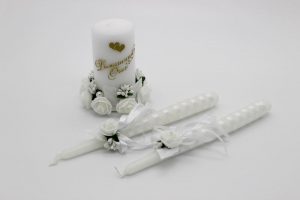 Семейный очаг белый свадебные свечи