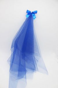 Фата подружки невесты на девичник синий цвет