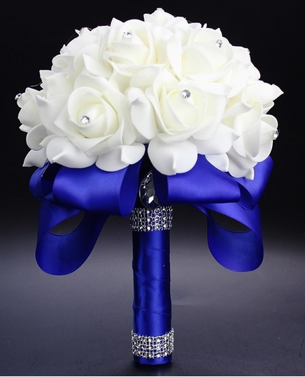 Свадебный букет-дублер синий латексный